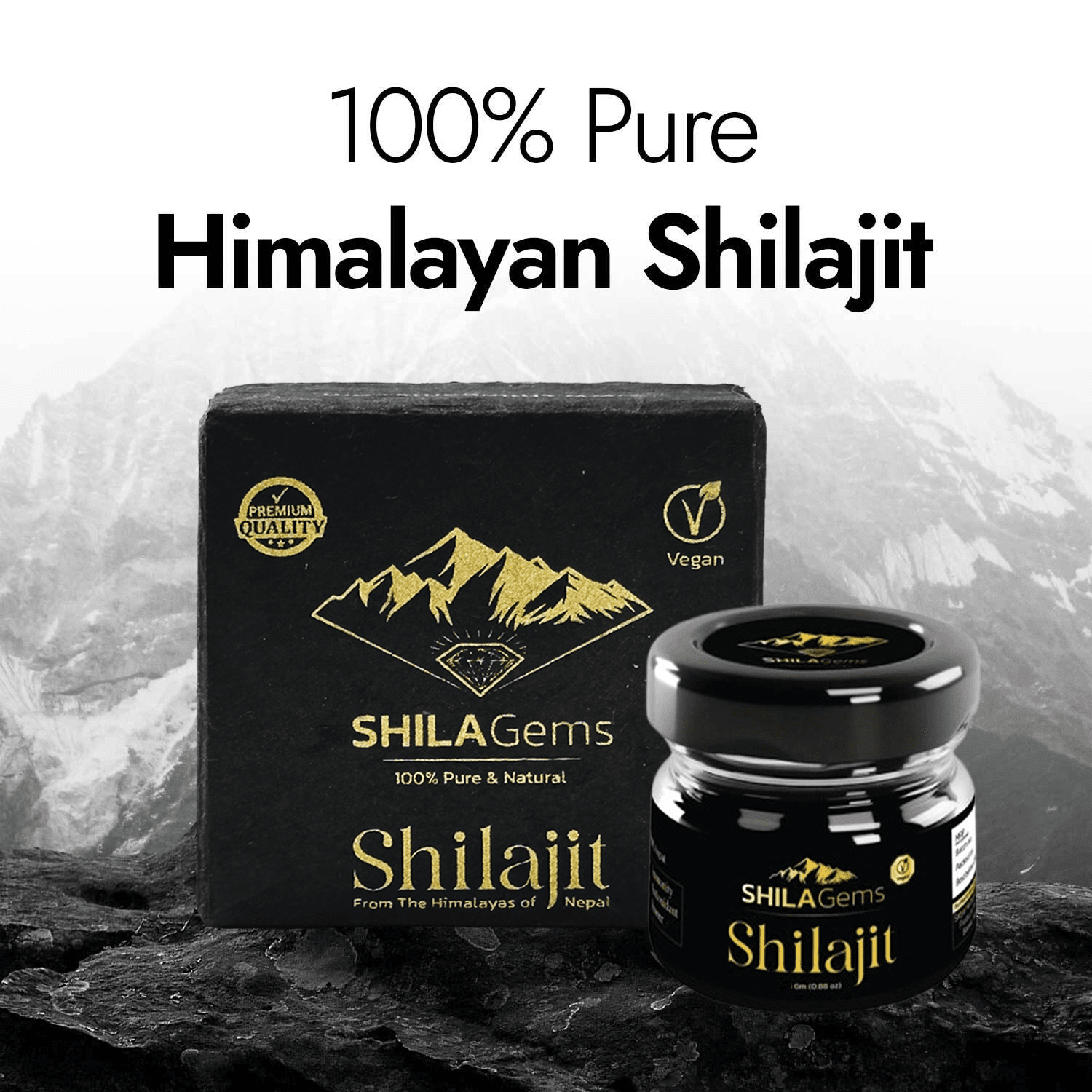 Shilagems Pure Shilajit Resin 60 Gram